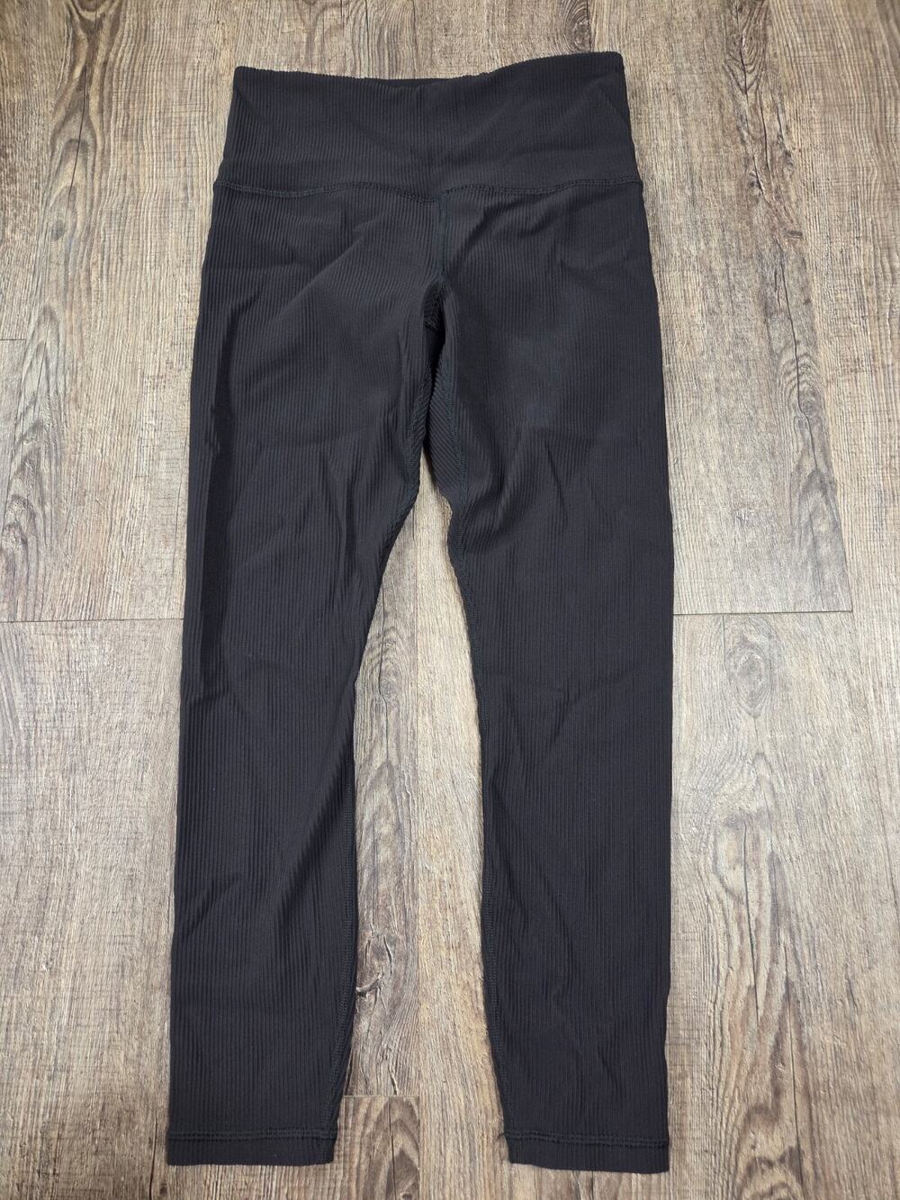 Athleta Elation Rib Tight Leggings Women’s M Black High Rise Ankle Stretch